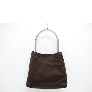 Prada Handle Clear Brown Shoulder Bag Plate